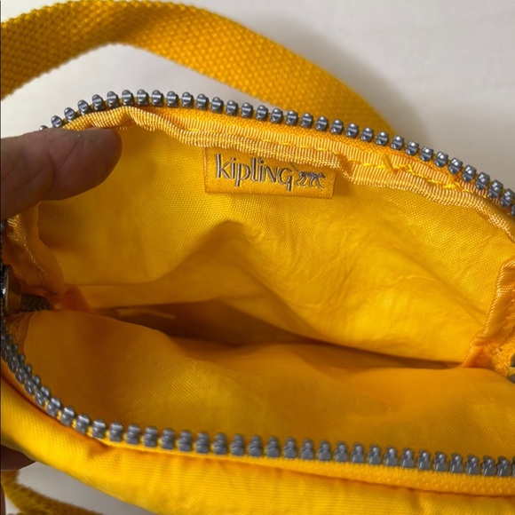 Kipling Yellow Crossbody Bag with signature monkey keychain - Picture 10 of 12
